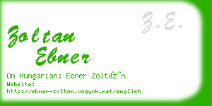 zoltan ebner business card
